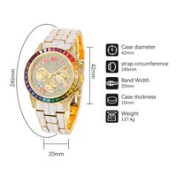 Image 4 of 18K Gold Filled Hip Hop Watch For Men Iced Out 
