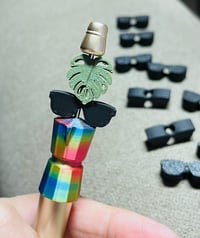 Image 5 of Black  or pink Sunglasses Focal Beads for Beading Pens