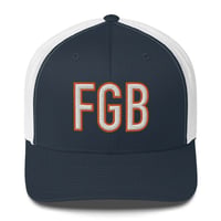 Image 7 of FGB Trucker Cap (Navy & Navy/White)