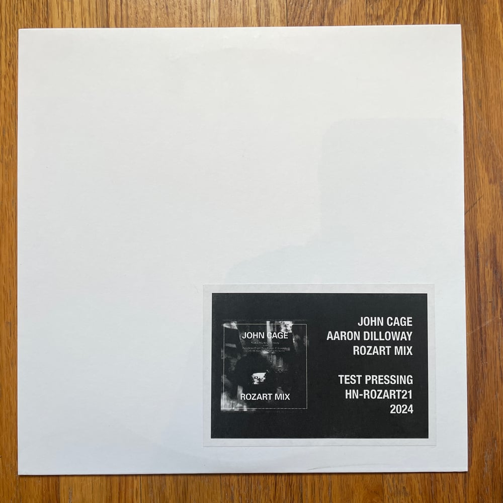 JOHN CAGE - AARON DILLOWAY - ROZART MIX TEST PRESSING LP