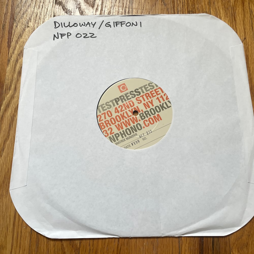 AARON DILLOWAY / CARLOS GIFFONI - SPLIT TEST PRESSING LP