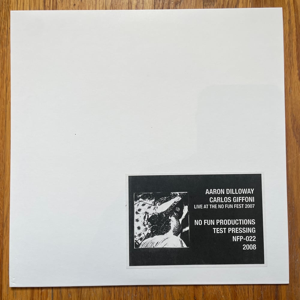  AARON DILLOWAY / CARLOS GIFFONI - SPLIT TEST PRESSING LP