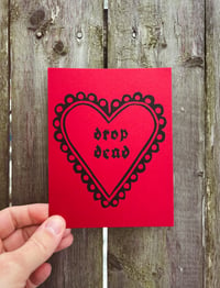 DROP DEAD 4x6 Block Print