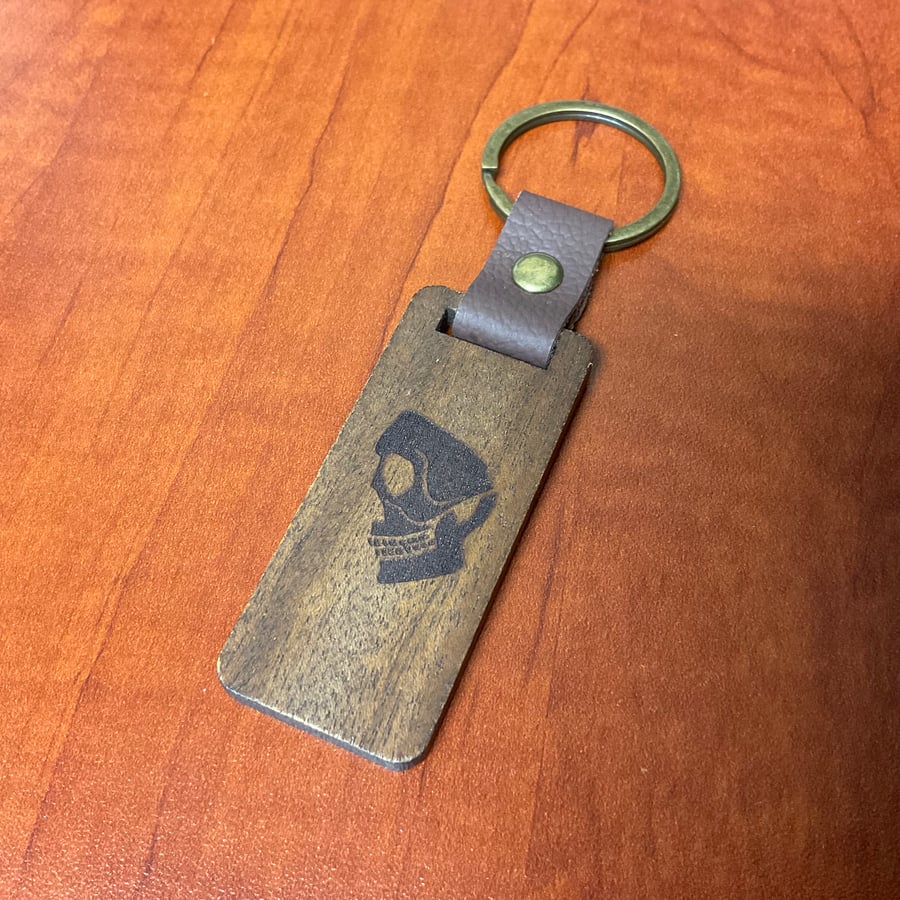 Image of Wood Bastard Child Logo Keychain