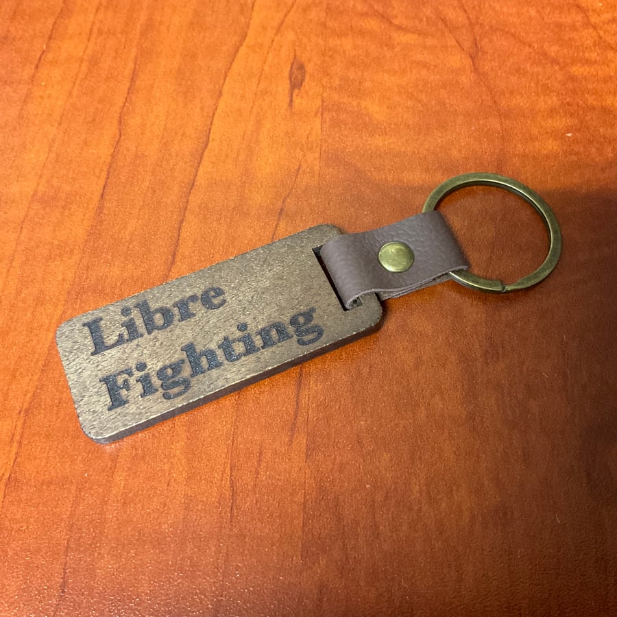Image of Wood Libre Fighting Keychain