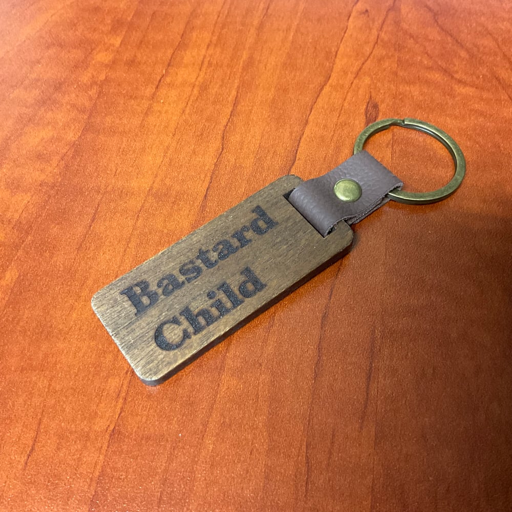 Image of Wood Bastard Child Keychain 