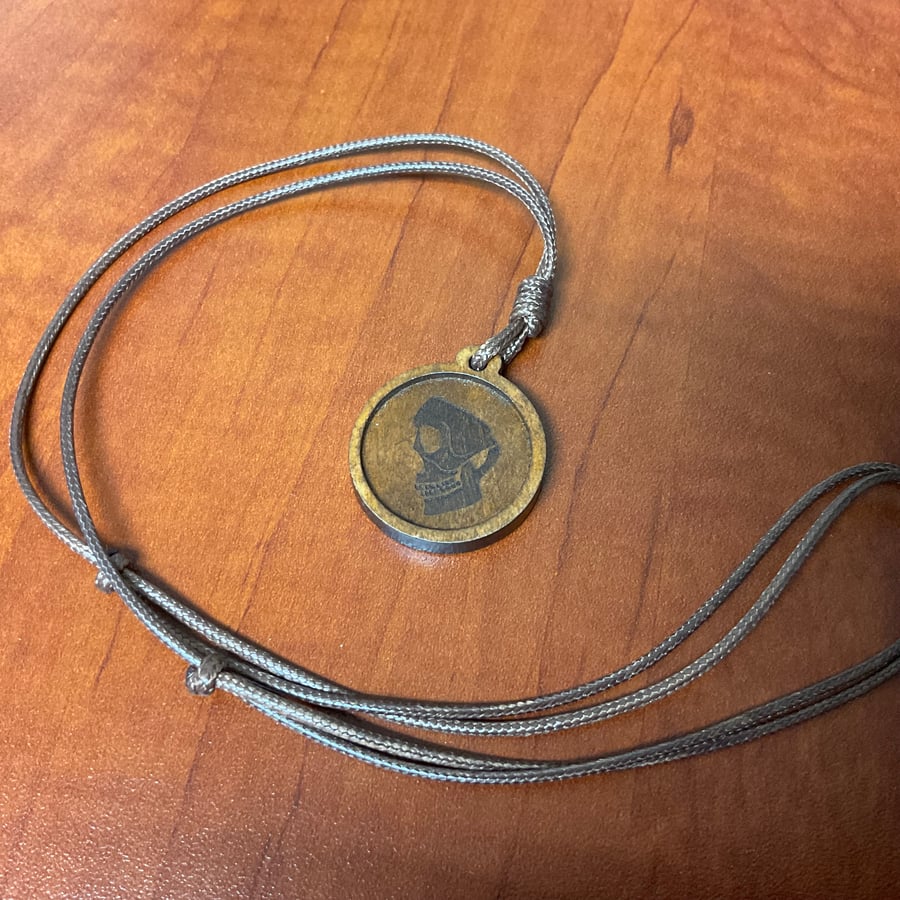 Image of Bastard Child Wood Pendant Necklace