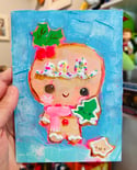Frosted Gingerbread cutie - original 4x4 on paper