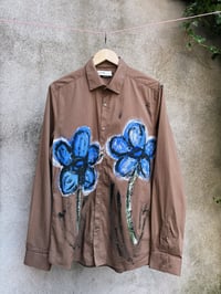 Image 1 of Contemporary blue flowers - L
