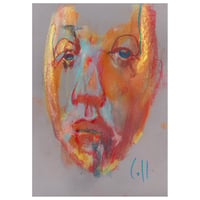 Image 1 of Reluctantly Sitting For A Drawing - Sketchbook Drawing in Soft Pastels and Pencil  on Paper 