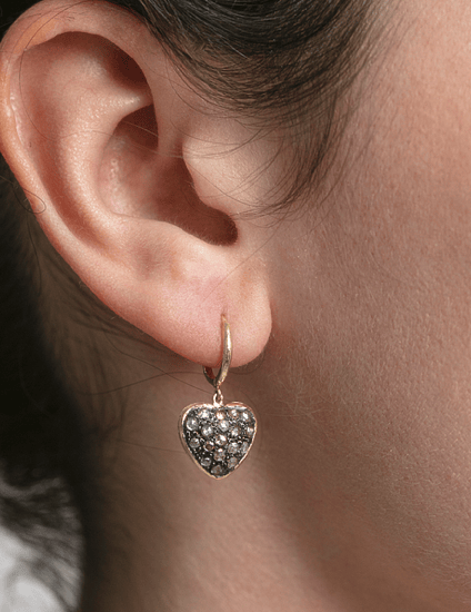 5 Octobre Diamond Heart Earrings - Image 2 of 2