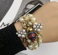 Image 1 of Luxury Handmade Crystal Bee Bracelet 
