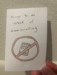 things to do instead of doomscrolling - zine