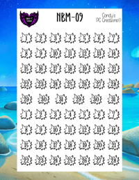 Image 21 of Day of the Week and Number Burst Planner Sticker O Font