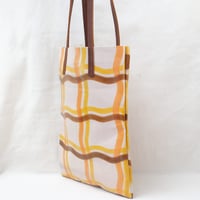 Image 4 of Jamie Soft Tote brown squiggly lines