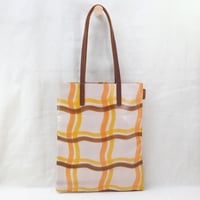 Image 3 of Jamie Soft Tote brown squiggly lines