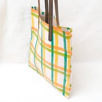Image 5 of Jamie Soft Tote yellow green squiggly lines