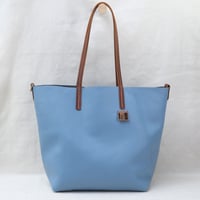 Image 1 of Slouchy Wide Tote in pebbled sky