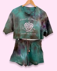 Image 2 of     AT LEAST MY TRAUMA ¥ URBAN CROPPED SET ¥  ✘ IBIZA PRINT  ✘ VINTAGE  ✘ UPCYCLED 1
