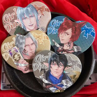 Image 1 of PREORDER FF14 Girl Dinner Badges Part 2