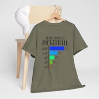 Image 7 of Pickleball Chart T-Shirt — “Why I Lost at Pickleball” Funny Statistics Tee