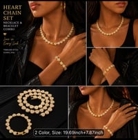 Image 1 of Luxury Style Heart-shaped High-end Necklace and Bracelet Set