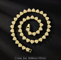 Image 2 of Luxury Style Heart-shaped High-end Necklace and Bracelet Set