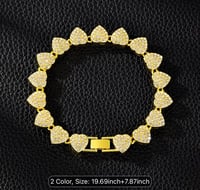 Image 4 of Luxury Style Heart-shaped High-end Necklace and Bracelet Set