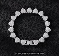 Image 5 of Luxury Style Heart-shaped High-end Necklace and Bracelet Set
