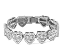 Image 11 of Luxury Style Heart-shaped High-end Necklace and Bracelet Set