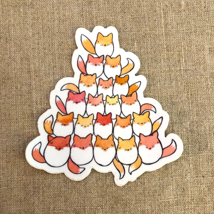 Image of fox pile sticker *LOW STOCK*