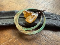 Image 22 of Citrine Copper Hoops earrings 