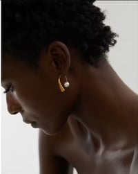 Image 1 of Waterproof Pearls Stainless Steel earrings 