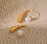 Image 6 of Waterproof Pearls Stainless Steel earrings 