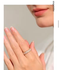Image 2 of  Stainless Steel Bling Heart Cubic Zirconia ring 