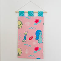 Mermaid Doggo Pez Fabric Banner