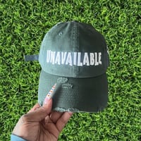 Image 2 of Forest Green & White Dad Hat 
