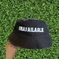 Image 1 of Black Denim Clover Money Aid Bucket Hat