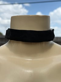 Image 1 of 1 inch Black Velvet Ribbon Cilice Choker