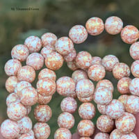 Image 2 of Champagne Luster Czech Glass Round Beads  8mm Gold Round  Premium