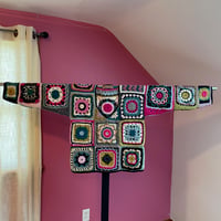 Image 1 of 052 - Medium - Granny Square Teal Pink Black