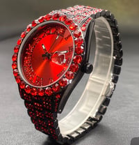Image 1 of Radiant red bling luxury watch(Unisex)