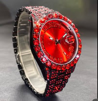 Image 3 of Radiant red bling luxury watch(Unisex)