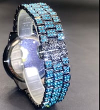 Image 2 of Ice Blue luxury rhinestone watch (unisex)