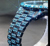 Image 3 of Ice Blue luxury rhinestone watch (unisex)