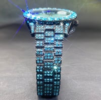 Image 5 of Ice Blue luxury rhinestone watch (unisex)