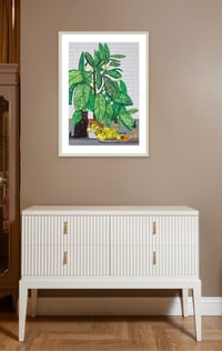 Image 2 of Jonas Wood - Still Life with Cat and Fruit, Giclee Print on Canvas or Paper, Minimalist Poster