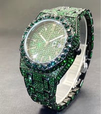 Image 1 of Green Rhinestone luxury watch