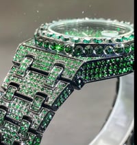 Image 2 of Green Rhinestone luxury watch