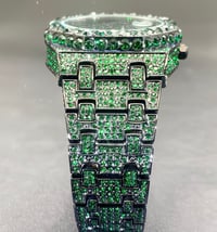 Image 3 of Green Rhinestone luxury watch